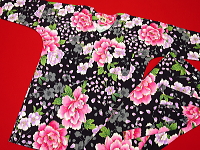 義若オリジナルの鯉口シャツ、ダボシャツ、金彩桜吹雪に大牡丹